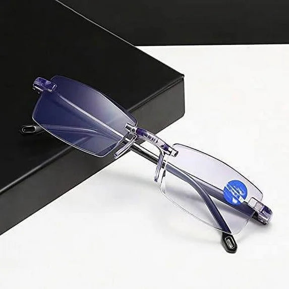Smart Reading Glasses  Rimless Anti Blue Ray Reading Glasses Men Women