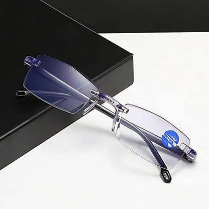 Smart Reading Glasses  Rimless Anti Blue Ray Reading Glasses Men Women