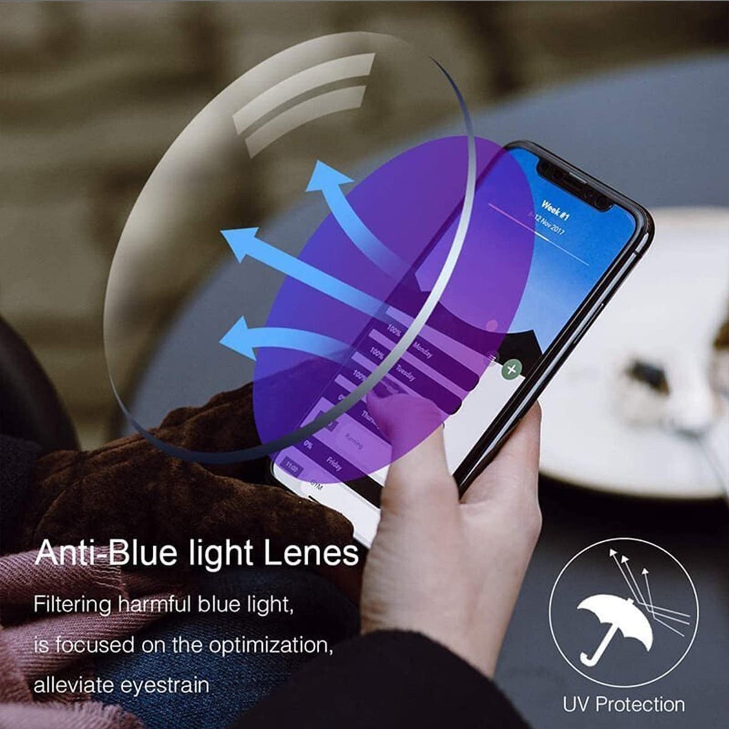Smart Reading Glasses  Rimless Anti Blue Ray Reading Glasses Men Women