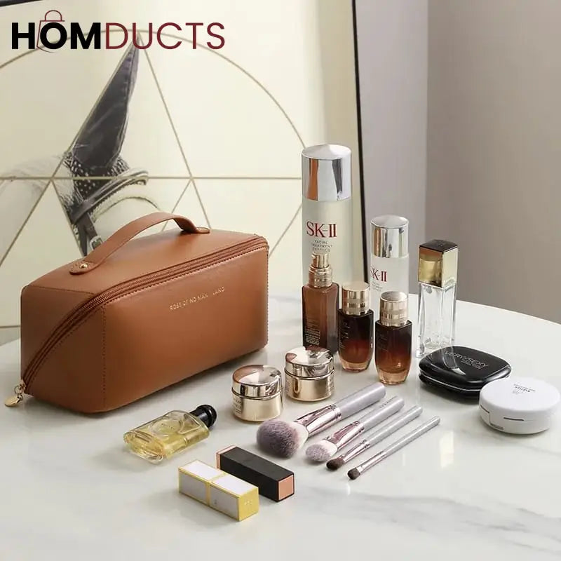 Leather Travel Cosmetic Organizer
